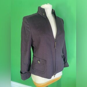 Akris Punto wool angora Purple zip Jacket